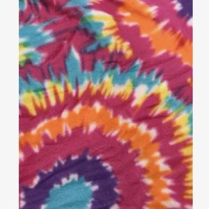 Retro tie-dye fleece throw. NWOT.